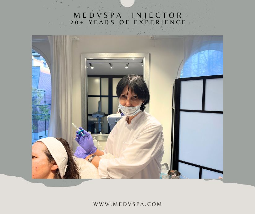 Nurse injector prepares for Botox masseter injections