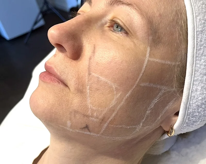 Facial areas assessed for dermal filler treatment