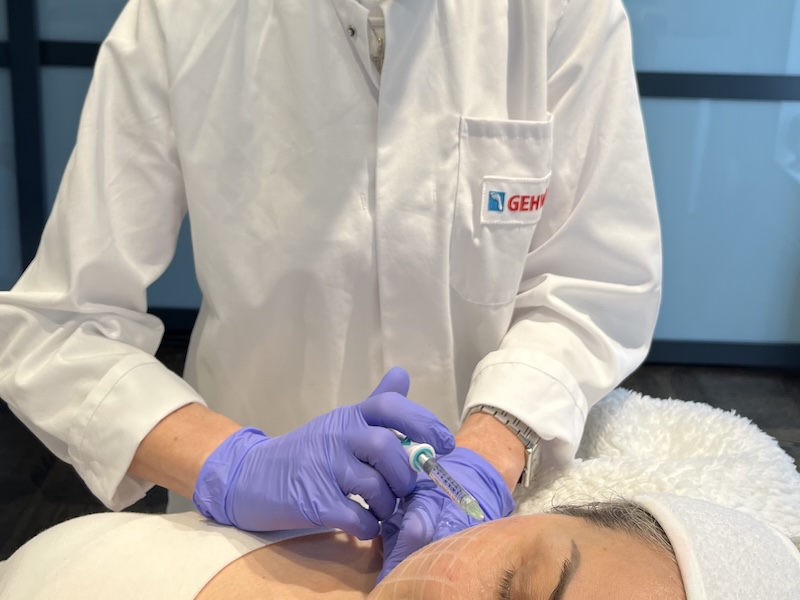 SkinVive injections to boosts collagen production  Diagram showing SkinVive collagen stimulation injections