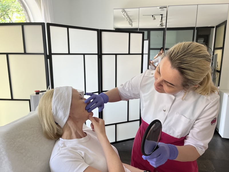 Medical aesthetic consultation focused on personalized skin assessment and treatment planning