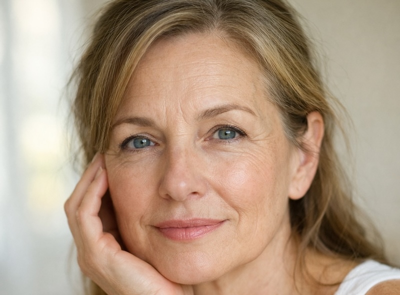 Mature skin changes commonly seen in patients in their 40s, 50s, and 60s