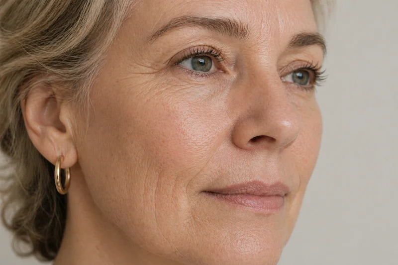 mature skin texture fine lines natural aging skin