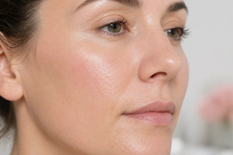 improved skin texture pores microneedling effect