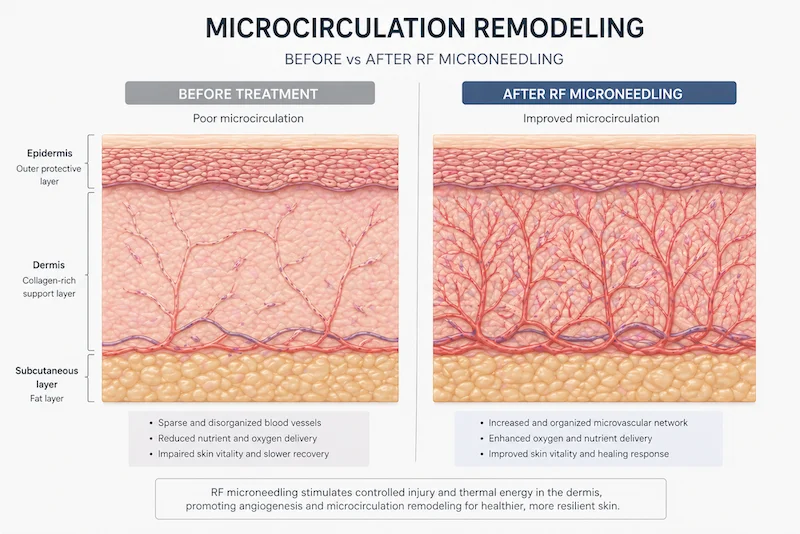 skin microcirculation blood flow dermis illustration